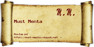 Must Menta névjegykártya